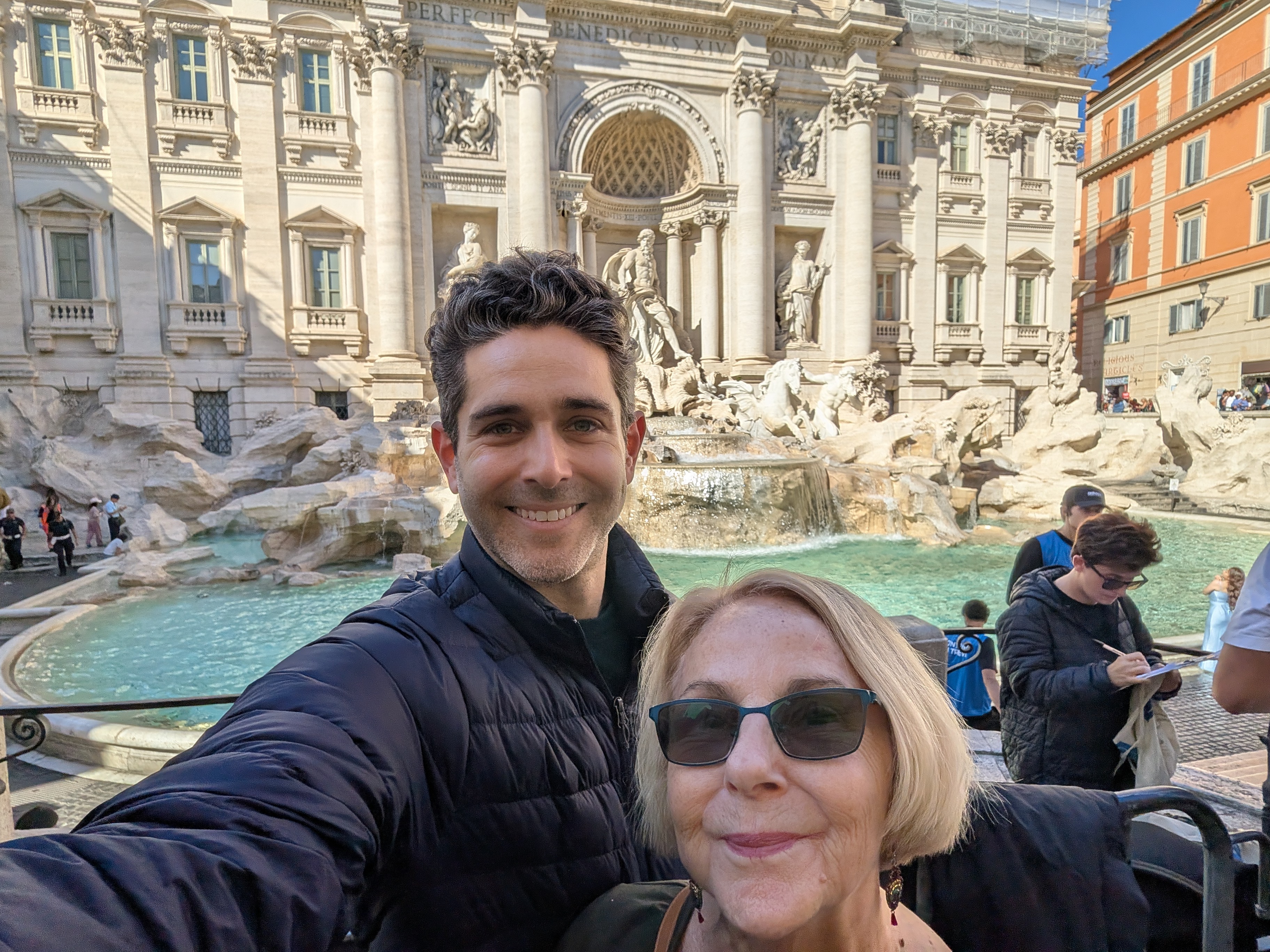Max at Trevi Fountain, Rome